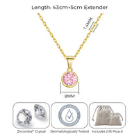 Gold Plated October (Tourmaline) Birthstone Necklace Created with Zircondia® Crystals