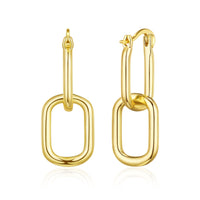 Gold Plated Paperclip Earrings