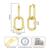 Gold Plated Paperclip Earrings