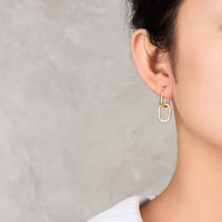 Gold Plated Paperclip Earrings