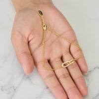 Gold Plated Paperclip Link Bracelet Created with Zircondia® Crystals