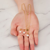 Gold Plated Shell Pearl Set