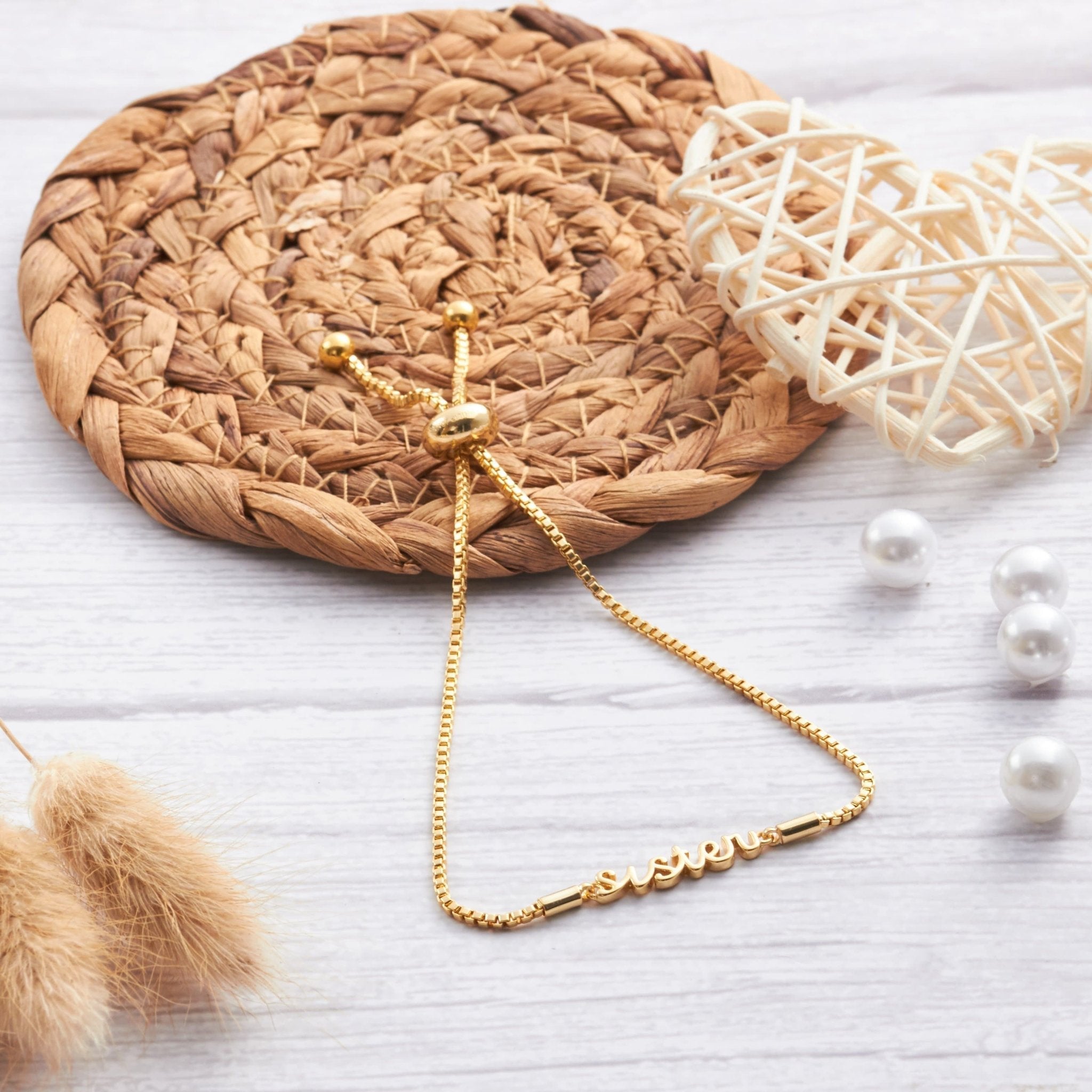 Gold Plated Sister Bracelet Created with Zircondia® Crystals