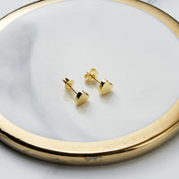 Gold Plated Heart Stud Earrings with Quote Card