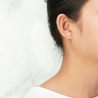 Gold Plated Heart Stud Earrings with Quote Card