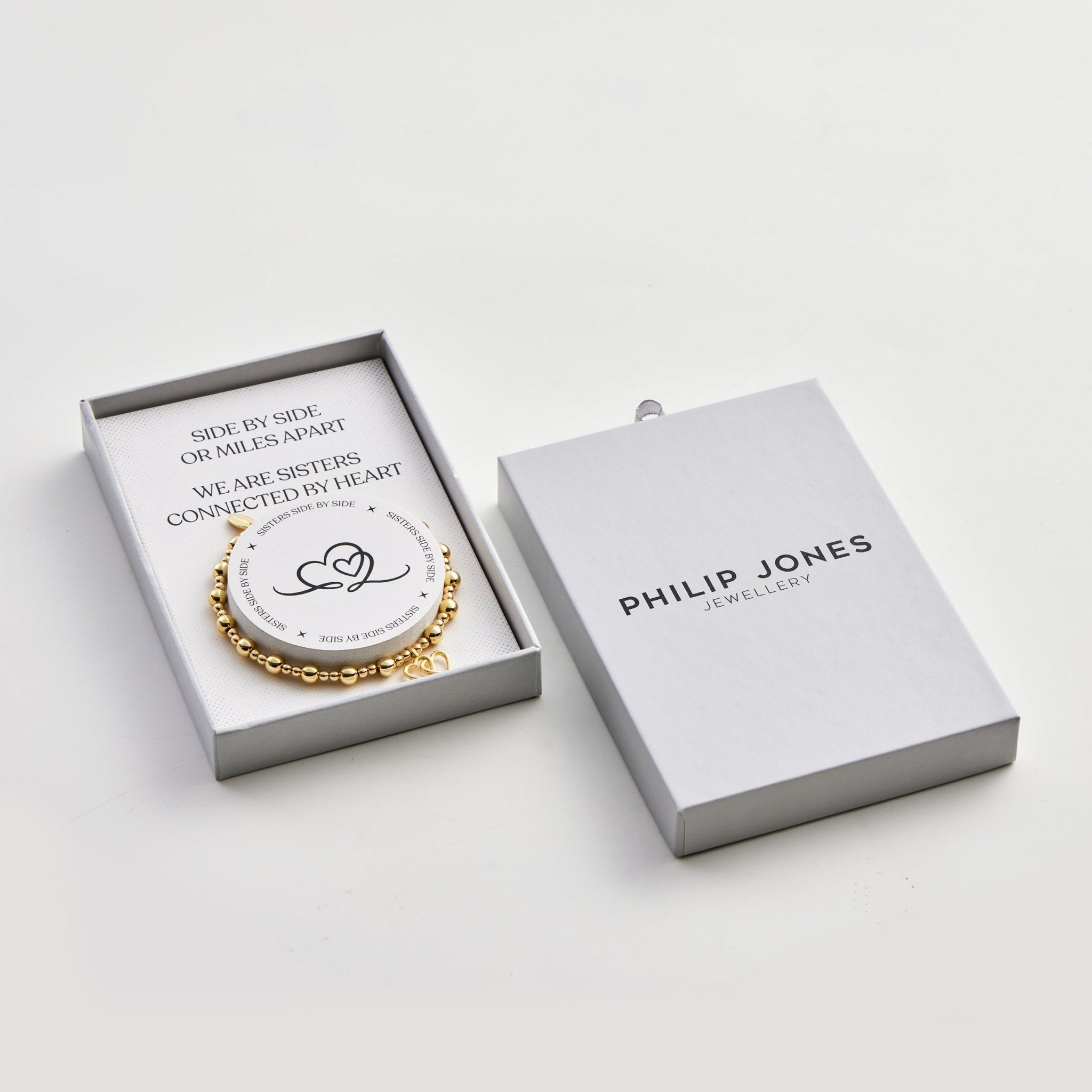 Gold Plated Sister Quote Stretch Bracelet with Gift Box