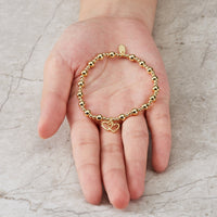 Gold Plated Sister Quote Stretch Bracelet with Gift Box