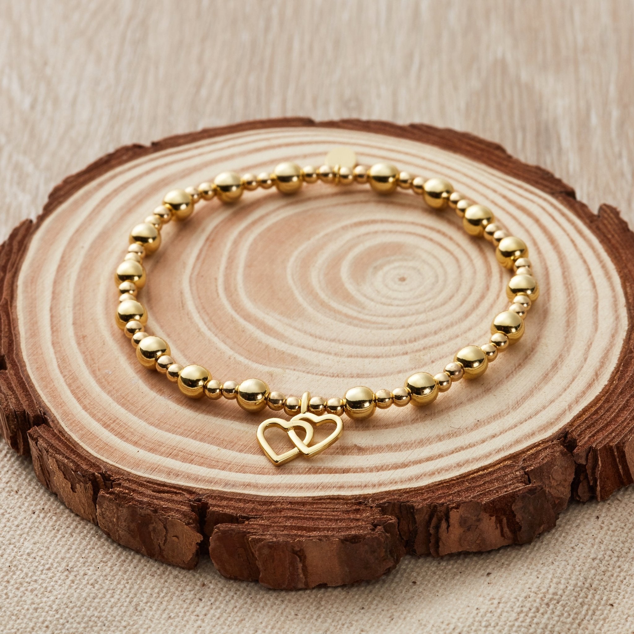 Gold Plated Sister Quote Stretch Bracelet with Gift Box