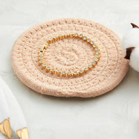 Gold Plated Solitaire Bracelet Created with Zircondia® Crystals