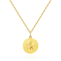 Gold Plated St Christopher Necklace