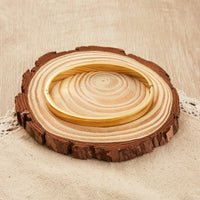 Gold Plated Stainless Steel Polished Bangle (7 Inch)