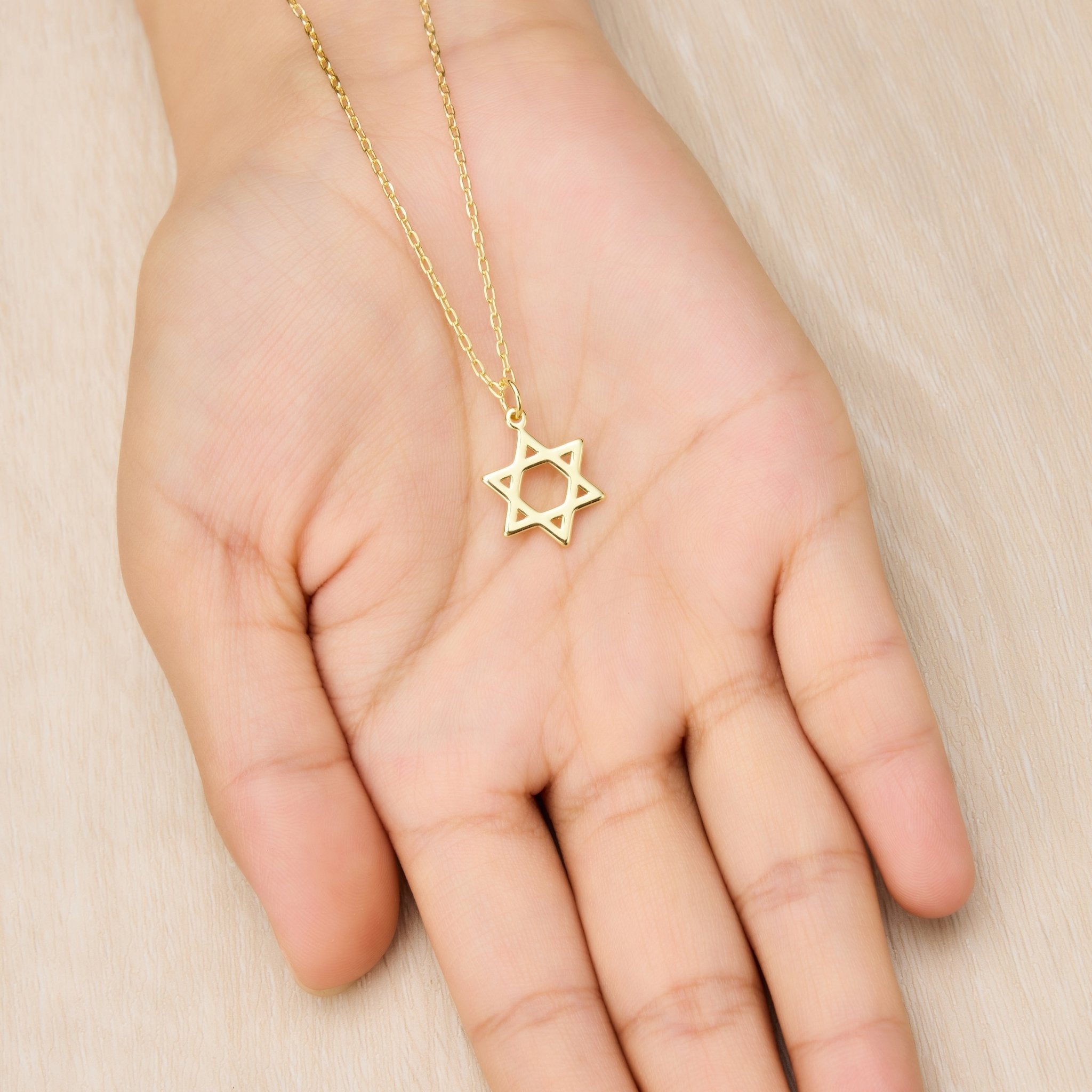Gold Plated Star of David Necklace