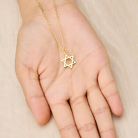 Gold Plated Star of David Necklace