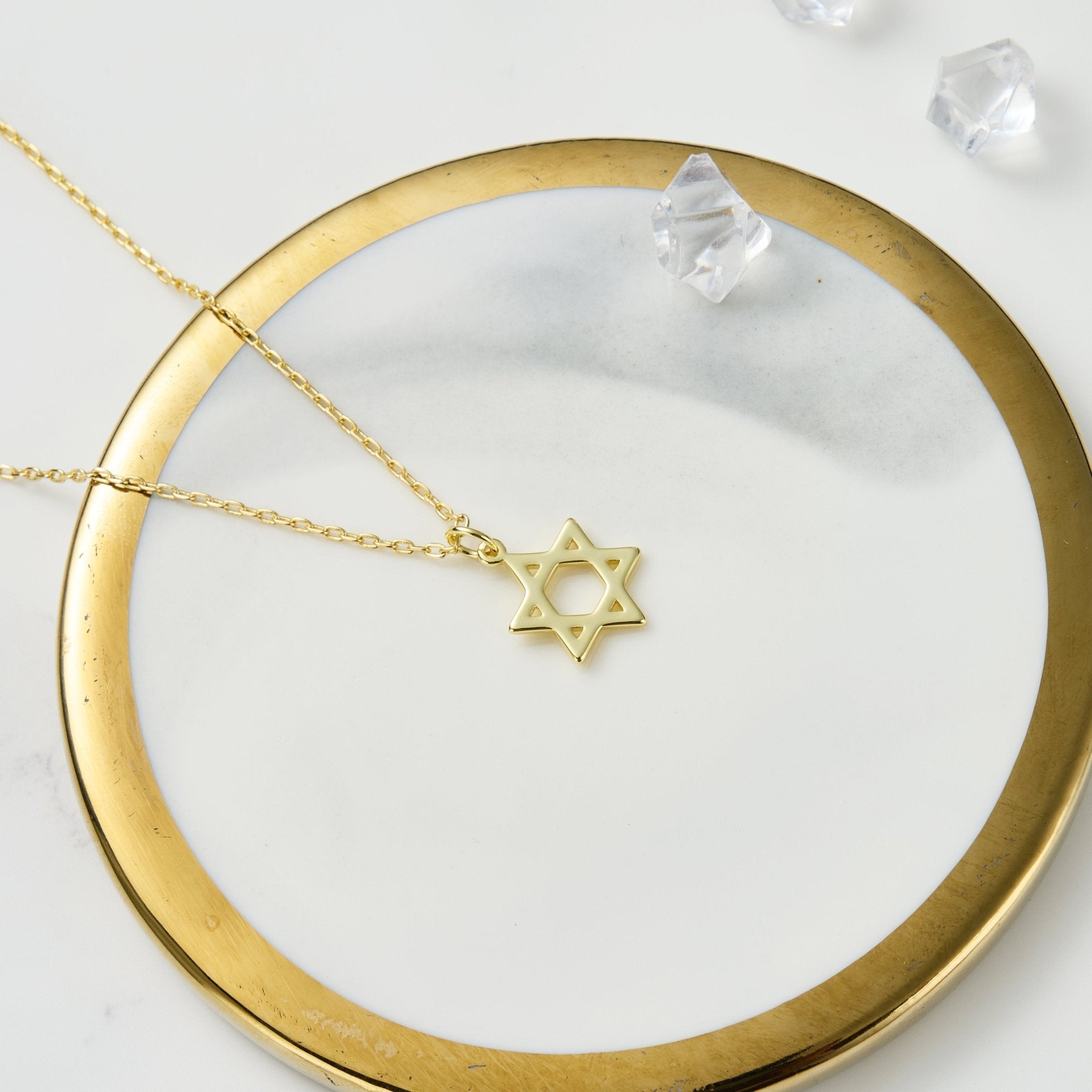 Gold Plated Star of David Necklace