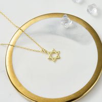 Gold Plated Star of David Necklace