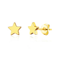Gold Plated Star Stud Earrings with Quote Card