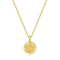 Gold Plated Sterling Silver St Christopher Necklace
