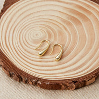 Gold Plated Sterling Silver Teardrop Earrings