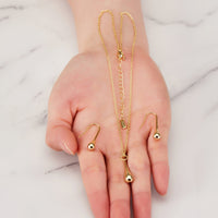 Gold Plated Teardrop Set
