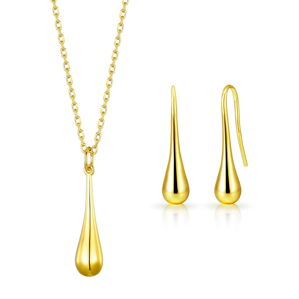 Gold Plated Teardrop Set