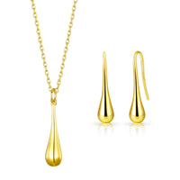 Gold Plated Teardrop Set