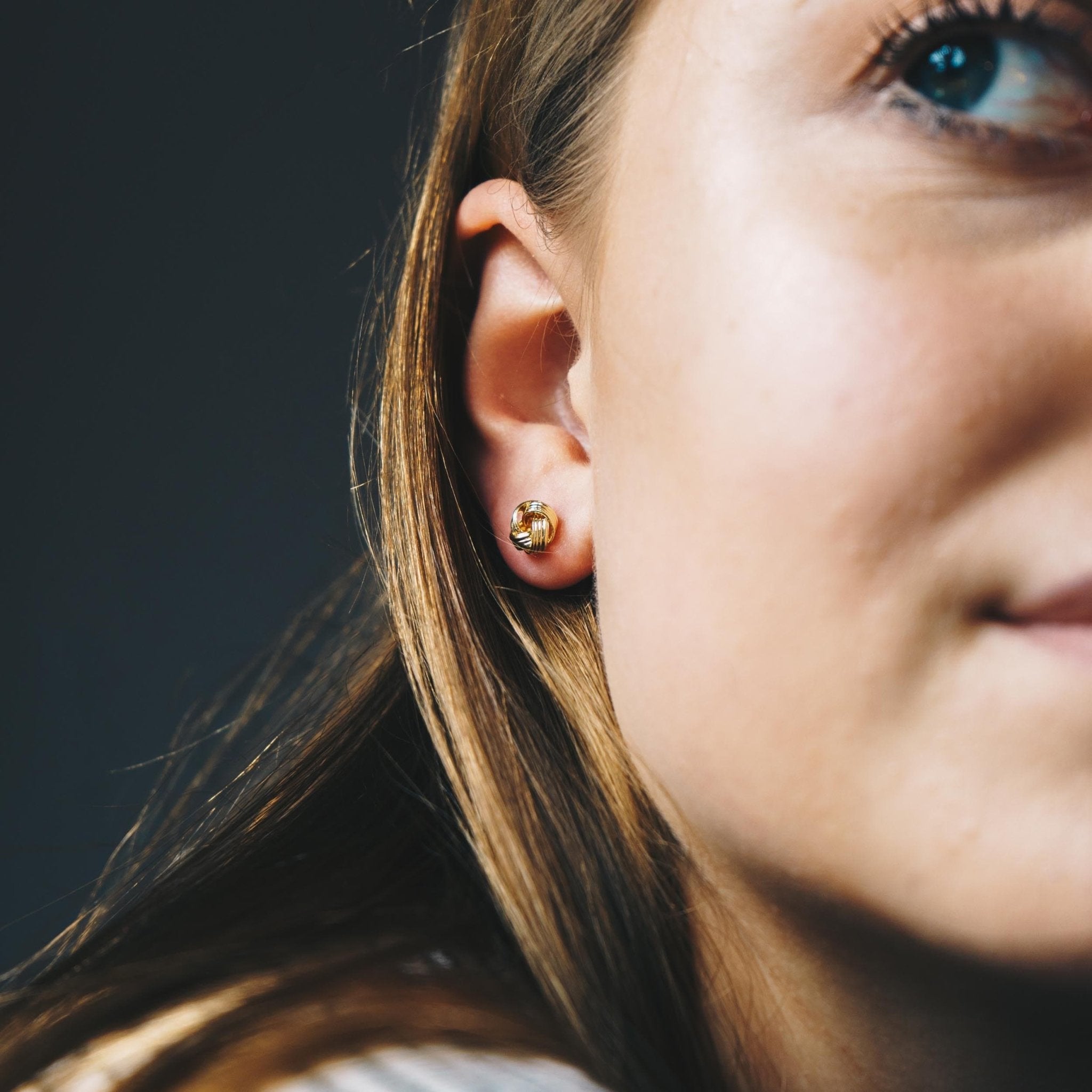 Gold Plated Thank You for Helping us Tie The Knot Wedding Earrings with Quote Card