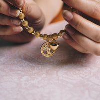 Gold Plated Tree of Life Bangle Created with Zircondia® Crystals