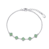 Green Aventurine Gemstone Bracelet with Quote Card