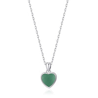 Green Aventurine Gemstone Heart Necklace