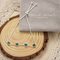 Green Aventurine Gemstone Multi Heart Friendship Bracelet