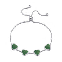 Green Aventurine Gemstone Multi Heart Friendship Bracelet
