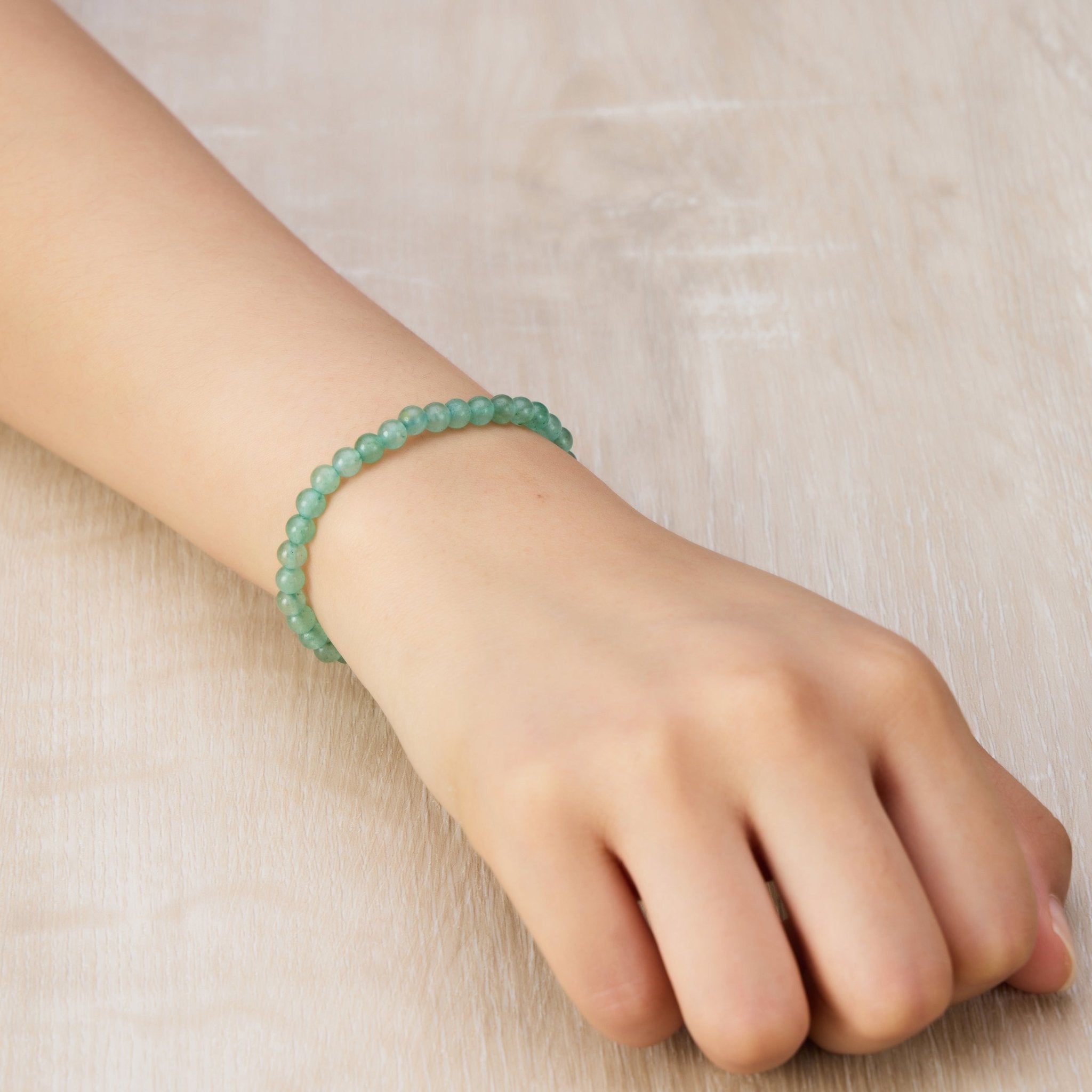 Green Aventurine Mini Beaded Gemstone Stretch Bracelet