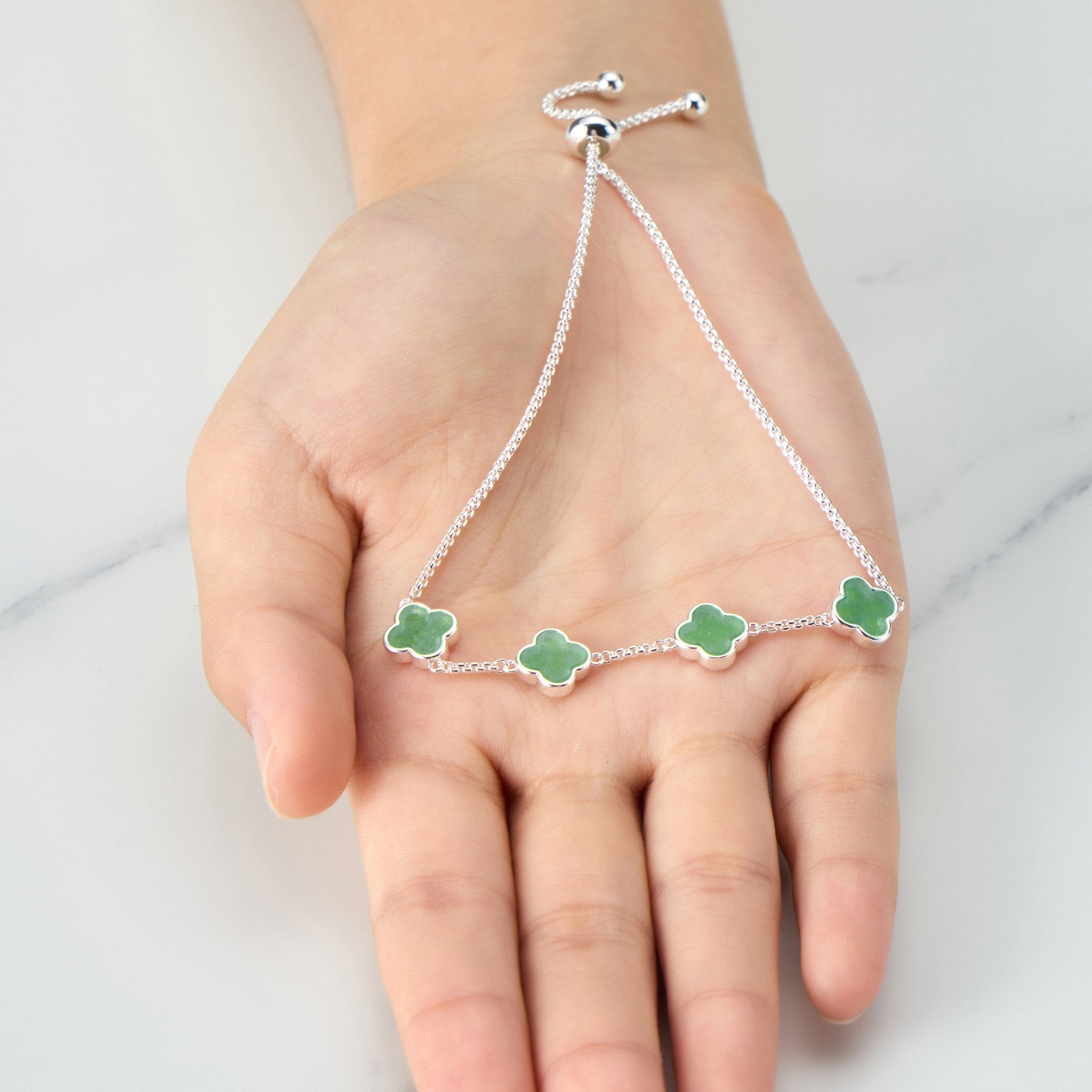 Green Aventurine Multi Clover Friendship Bracelet