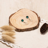 Green Crystal Drop Earrings Created with Zircondia® Crystals