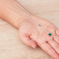 Green Crystal Necklace Created with Zircondia® Crystals