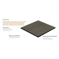 Grey Oak Acoustic Wall Panels Pack of 4