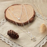 Guardian Angel Necklace Created with Zircondia® Crystals