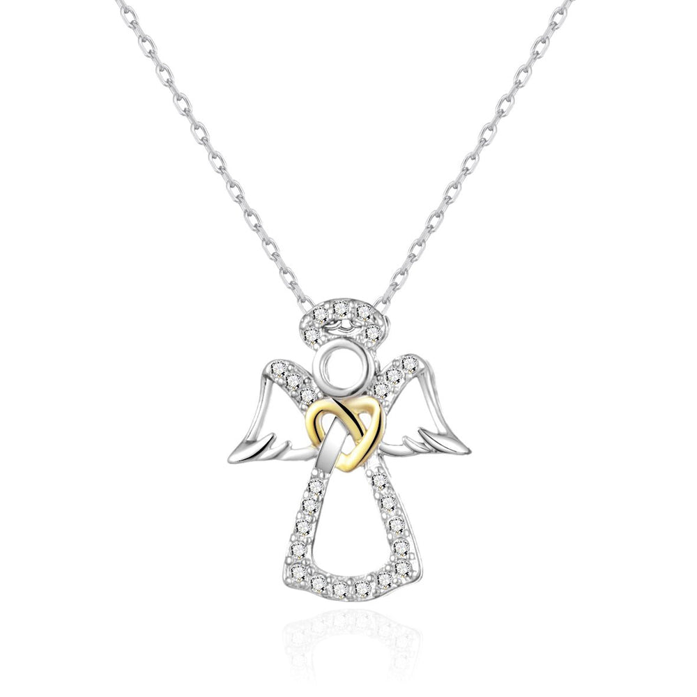 Guardian Angel Necklace Created with Zircondia® Crystals