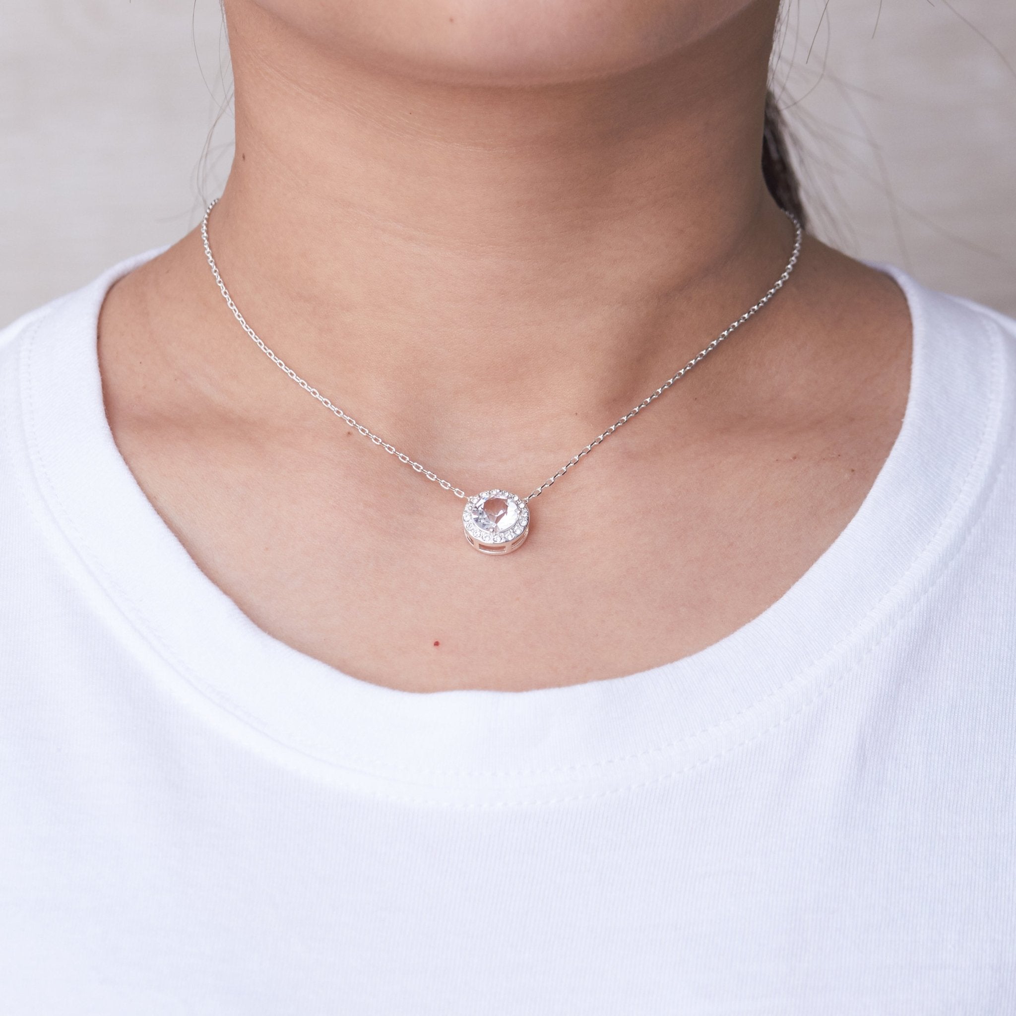 Halo Set Created with Zircondia® Crystals