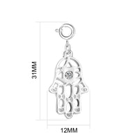 Hamsa Hand Charm Created with Zircondia® Crystals