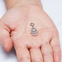 Hamsa Hand Charm Created with Zircondia® Crystals