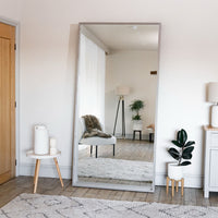 Hanaka Full Length Grey Oak Mirror - Stylish Rectangular Design for Modern Homes