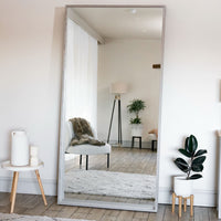 Hanaka Full Length Grey Oak Mirror - Stylish Rectangular Design for Modern Homes
