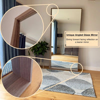 Hanaka Full Length Walnut Wood Leaner Mirror - 200cm x 100cm