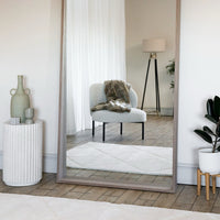 Hanaka Full Length Walnut Wood Leaner Mirror - 200cm x 100cm
