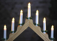 Traditional Wooden Christmas Candle Bridge Light Arch