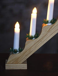 Traditional Wooden Christmas Candle Bridge Light Arch