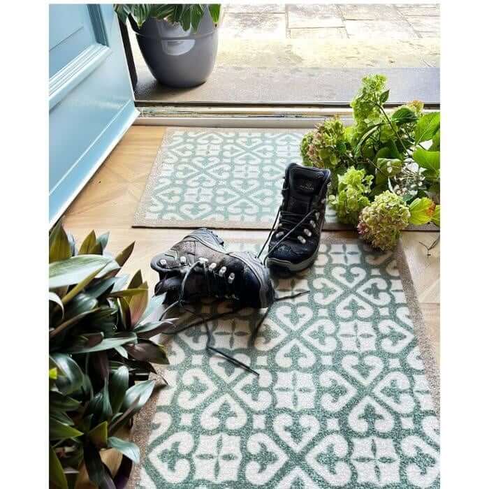 Abstract Washable Mat and Runner