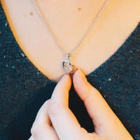 Heart "Mum" Necklace and Earrings Set Created with Zircondia® Crystals