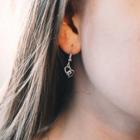 Heart "Mum" Necklace and Earrings Set Created with Zircondia® Crystals